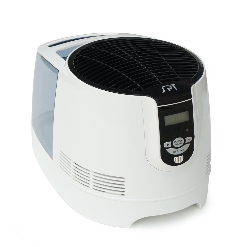 SPT SU-9210A: Digital Evaporative Humidifier, Black and Off White, 8.82W x 13.86D x 11.18H in