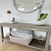 La Jolla Rattan Oblong Storage Basket White Wash Large view 2