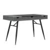 Calico Designs Nook Modern Office Laptop Writing Desk- 47.25 Wide Home Workstation Space-Saving with Storage Compartments, Greywash view 1