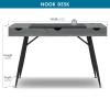 Calico Designs Nook Modern Office Laptop Writing Desk- 47.25 Wide Home Workstation Space-Saving with Storage Compartments, Greywash view 3