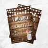 Rustic Wedding Invitation | Mason Jar | Wood | Barn Wedding Invites | Casual Wedding | 25 printed 5x7 invites and envelopes view 3