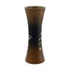 AeraVida Set of 2 Stylish Black and Brown Stain Handcarved 8-inch Flower Vase | Bali Inspired Farmhouse Home Dcor view 3