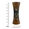 AeraVida Set of 2 Stylish Black and Brown Stain Handcarved 8-inch Flower Vase | Bali Inspired Farmhouse Home Dcor view 4
