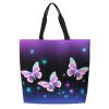 Famame Butterflies And Sparkle Stars Canvas Tote Bag Large Women Casual Shoulder Bag Handbag Reusable Multipurpose Shopping Grocery Bag For Outdoors view 1