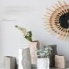 Ceramic Joe Handmade Irregular Art Ceramic Vase Living Room Dining Room Indoor Flower Arrangement Crafts Creative Table Decoration (Khaki,Small-5.5in) view 2