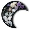 Black Moon Crystal Display Tray - Gothic Wooden Altar Tray 10.5" x 5" for Crystals and Stones Storage - Solid Wood Jewelry Organizer Dish - Spiritual Decor view 1