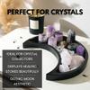 Black Moon Crystal Display Tray - Gothic Wooden Altar Tray 10.5" x 5" for Crystals and Stones Storage - Solid Wood Jewelry Organizer Dish - Spiritual Decor view 4