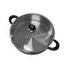 18 Quart Stainless Steel Low Pot Stock Pot With Glass Lid Capsule Base Cookware view 2