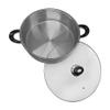 18 Quart Stainless Steel Low Pot Stock Pot With Glass Lid Capsule Base Cookware view 3