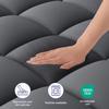 ELEMUSE Twin Grey Mattress Topper for Back Pain, Extra Thick Mattress Pad Cover, Plush Soft Pillowtop with Elastic Deep Pocket, Overfilled Down Alternative Filling view 3