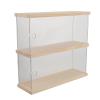 VOSAREA 1pc Acrylic Display Rack Base for Handicrafts and Collectibles Two Doll Storage Shelf Transparent Showcase Figures and Toys view 1