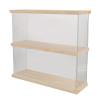 VOSAREA 1pc Acrylic Display Rack Base for Handicrafts and Collectibles Two Doll Storage Shelf Transparent Showcase Figures and Toys view 2