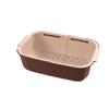 GYDMEG 2-in-1 Multifunction kitchen Strainer/Colander Double Layer Draining Basket Bowl Kitchen Washing Strainer for Fruits Vegetables Cleaning Mixing (Brown) view 1