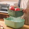 GYDMEG 2-in-1 Multifunction kitchen Strainer/Colander Double Layer Draining Basket Bowl Kitchen Washing Strainer for Fruits Vegetables Cleaning Mixing (Brown) view 2