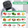 Qinkada Food Processor, 500W Powerful Meat Grinder, 14Cup Stainless Steel Bowl, 3 Speed Modes 4 Bi-Level Blades for Onion, Meat, Nuts, Fruit, Garlic, Vegetable, Baby Food view 2