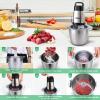 Qinkada Food Processor, 500W Powerful Meat Grinder, 14Cup Stainless Steel Bowl, 3 Speed Modes 4 Bi-Level Blades for Onion, Meat, Nuts, Fruit, Garlic, Vegetable, Baby Food view 3