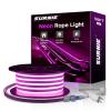 SURNIE 50ft Pink LED Neon Lights, IP65 Waterproof LED Light Strip Flexible Cuttable AC 110V LED Rope Lights DIY, Indoor Outdoor for Residential, Commercial Building Decoration view 1