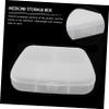 6pcs Transparent Pill Boxes Multipurpose Compartment Organizers for Home Travel Office School Lightweight Moisture Storage for Pills and Medication view 3