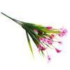 DUO ER 2Pcs 25 Heads/Bouquet Mini Artificial Calla with Leaf Plastic Fake Lily Aquatic Plants Home Room Decoration Flower 38cm (Color : Lilac) view 1