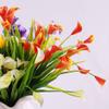 DUO ER 2Pcs 25 Heads/Bouquet Mini Artificial Calla with Leaf Plastic Fake Lily Aquatic Plants Home Room Decoration Flower 38cm (Color : Lilac) view 3