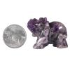 Nupuyai Hand Carved Healing Crystal Elephant Pocket Statue Sculpture Figurines Decor Crafts 1.5 Inch, Amethyst view 2