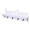 Cabilock 1pc Hook Rack Home Decor Rustic Wall Shelves Hooks for Keys Wall Mounted Coat Rack Home Dcor Sign Pendant with Hook White Medium Density Veneer view 1