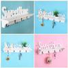 Cabilock 1pc Hook Rack Home Decor Rustic Wall Shelves Hooks for Keys Wall Mounted Coat Rack Home Dcor Sign Pendant with Hook White Medium Density Veneer view 2