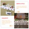 Cabilock 1pc Hook Rack Home Decor Rustic Wall Shelves Hooks for Keys Wall Mounted Coat Rack Home Dcor Sign Pendant with Hook White Medium Density Veneer view 3