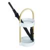 Umbrella Racks WXYZ Compact Floor-Standing Umbrella Stand, Metal Wrought Iron Umbrella Bucket with 4 Hooks, 33x69cm (Color : Gold White) view 1
