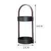 Umbrella Racks WXYZ Compact Floor-Standing Umbrella Stand, Metal Wrought Iron Umbrella Bucket with 4 Hooks, 33x69cm (Color : Gold White) view 4