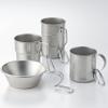 Aoyoshi Vintage Inox Sierra Cup with Carabiner, Made in Japan, VINTAGEINOX Outdoor Camping Veramping, Portable, Silver, Stainless Steel, 8.5 fl oz (250 ml) view 2