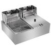 ZOKOP EH82 5000W MAX 110V 12.7QT/12L Stainless Steel Double Cylinder Electric Fryer Electric Deep Fryer Frying Basket Kitchen hotel view 1