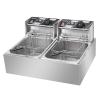 ZOKOP EH82 5000W MAX 110V 12.7QT/12L Stainless Steel Double Cylinder Electric Fryer Electric Deep Fryer Frying Basket Kitchen hotel view 2