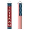 1 Pair Independence Day Gate Us Flag 4th of July Hanging Banner Patriotic Party Decor 4th of July Bunting Flag Banners for outside Porch Outdoor Polyester House Number view 2