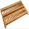 Bamboo Dish Drying Rack, 2-Tier Folding Wooden Dish Rack Sink Dish Drainer Plate Cutlery Dryer Draining Rack for Home Kitchen view 1
