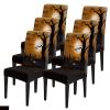 Savannan Dining Room Chair Slipcovers, Halloween Cartoon Cemetery Dried Tree Pumpkin Lantern Bat Moon Removable Stretch Covers Parsons Slipcover for Restaurant, Set of 6 view 1