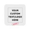 50 Squared Foam Coasters Pack, 4 inch - Customizable Text, Logo - PU Foam, Foldable - White view 1