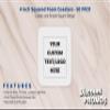 50 Squared Foam Coasters Pack, 4 inch - Customizable Text, Logo - PU Foam, Foldable - White view 2