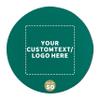 50 Round Foam Bud Coasters Pack, 4 inch - Customizable Text, Logo - PU Foam, Party Favor - Turquoise view 1