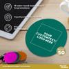 50 Round Foam Bud Coasters Pack, 4 inch - Customizable Text, Logo - PU Foam, Party Favor - Turquoise view 2