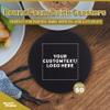 50 Round Foam Bud Coasters Pack, 4 inch - Customizable Text, Logo - PU Foam, Party Favor - Black view 3