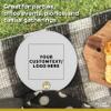 50 Round Foam Bud Coasters Pack, 4 inch - Customizable Text, Logo - PU Foam, Party Favor - White view 3