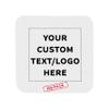 100 Squared Foam Coasters Pack, 4 inch - Customizable Text, Logo - PU Foam, Foldable - White view 1