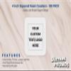 100 Squared Foam Coasters Pack, 4 inch - Customizable Text, Logo - PU Foam, Foldable - White view 2