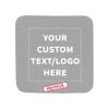 100 Squared Foam Coasters Pack, 4 inch - Customizable Text, Logo - PU Foam, Foldable - Grey view 1