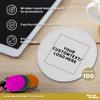 100 Round Foam Bud Coasters Pack, 4 inch - Customizable Text, Logo - PU Foam, Party Favor - White view 2