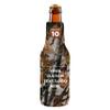 10 Neoprene Zippered Beer Bottle Coolies Pack - Customizable Text, Logo - Sharkskin Rubber Bottom - Camo3 view 1
