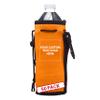 50 Neoprene Water Bottle Drawstring Insulators Pack - Customizable Text, Logo - 12 oz. Longneck, Hook - Neon Orange view 1
