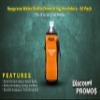 50 Neoprene Water Bottle Drawstring Insulators Pack - Customizable Text, Logo - 12 oz. Longneck, Hook - Neon Orange view 2