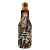 50 Neoprene Zippered Beer Bottle Coolies Pack - Customizable Text, Logo - Sharkskin Rubber Bottom - Camo3 view 1
